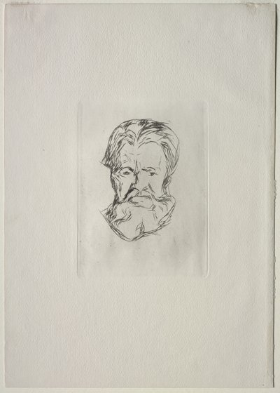 Cabeça de um homem de Edvard Munch