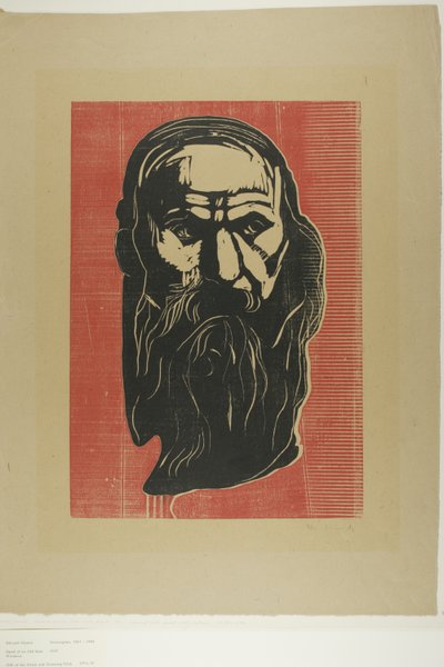 Cabeça de um velho com barba de Edvard Munch