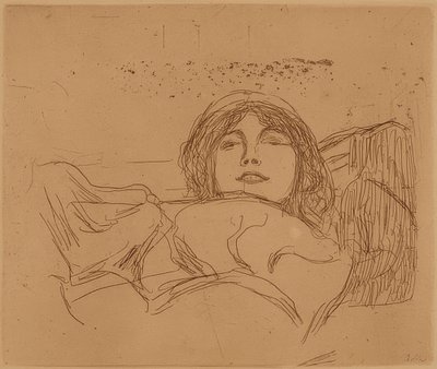 Mulher jovem 1896 de Edvard Munch