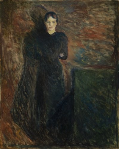 Senhora de preto (Olga Buhre) de Edvard Munch
