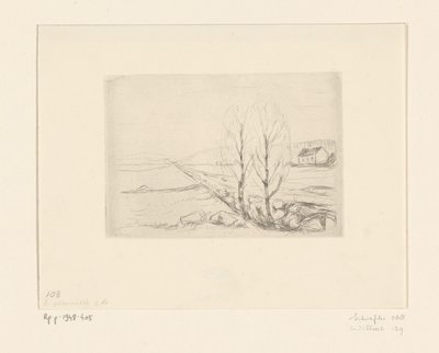 Paisagem com casa
Paisagem norueguesa (título original) de Edvard Munch