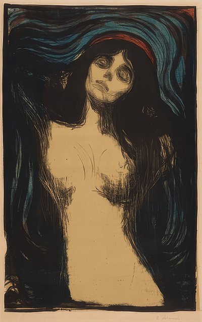 Madonna. 1895-1902 de Edvard Munch