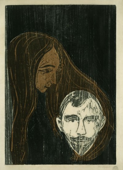 Cabeça de homem com cabelo de mulher de Edvard Munch