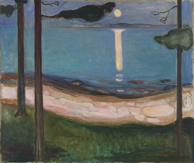 Luar paisagem nórdica. Pintura de Edvard Munch (1863-1944) 1895 Dim. 93x110 cm Oslo, Najonal Galleriet de Edvard Munch
