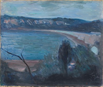 Luz da Lua junto ao Mediterrâneo de Edvard Munch