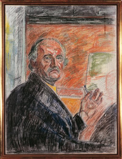 Noruega, Oslo, Auto-Retrato com giz de Edvard Munch