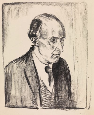 Retrato do compositor Frederick Delius 1862-1934, 1920. de Edvard Munch