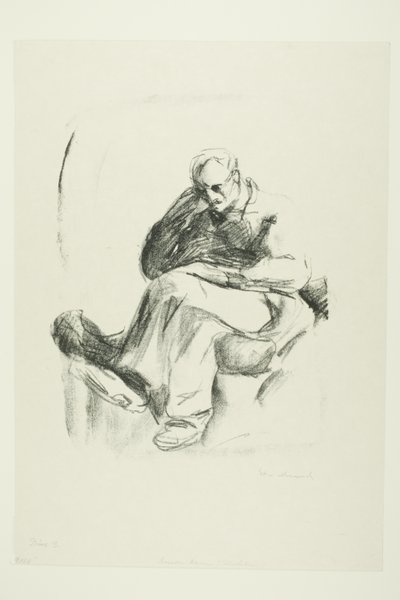 Homem sentado de Edvard Munch