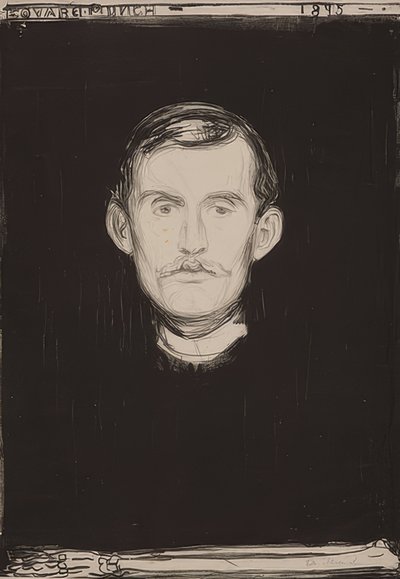Auto-retrato. 1895 de Edvard Munch