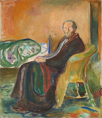 Auto-retrato com a gripe espanhola de Edvard Munch