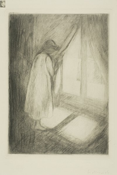 A rapariga à janela de Edvard Munch