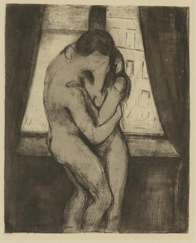 O Beijo, 1895 de Edvard Munch