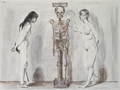 As Duas Meninas e o Esqueleto (Vida e Morte); As duas meninas e o esqueleto (vida e morte) de Edvard Munch