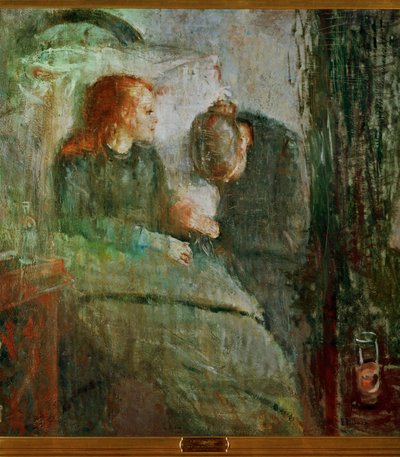 A criança doente (óleo sobre tela) de Edvard Munch