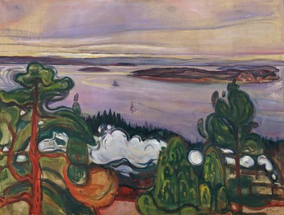 Fumo do comboio de Edvard Munch