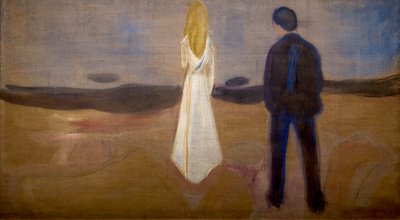 Dois seres humanos (os solitários) de Edvard Munch