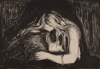 Vampiro II. 1895-1902 de Edvard Munch