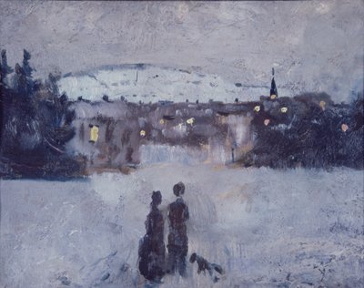 Paisagem de Inverno em Skymning de Edvard Munch
