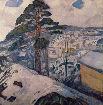 inverno em Kragerø de Edvard Munch