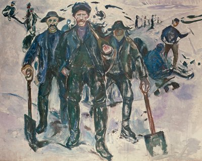 Trabalhadores na neve de Edvard Munch