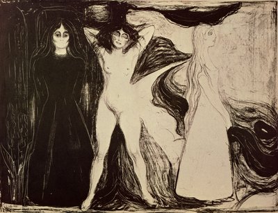 A mulher em três fases de Edvard Munch