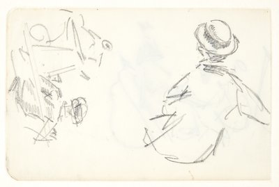 Estudos de figuras para a imagem Langelinie de Edvard Weie