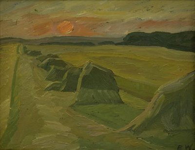 Paisagem com palheiros de Edvard Weie
