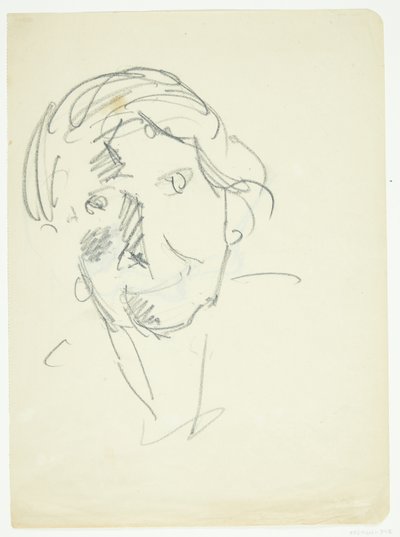 Retrato da esposa do artista, a pintora Agnes Weie (1878-1964), en face de Edvard Weie