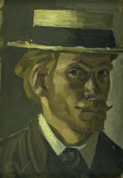 Autorretrato com chapéu de palha de Edvard Weie