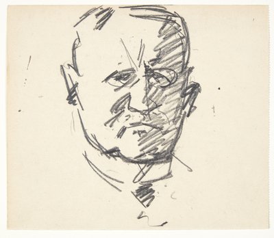 Estudo para um retrato de um professor, MD. Carl Lorentzen (1860-1932) de Edvard Weie
