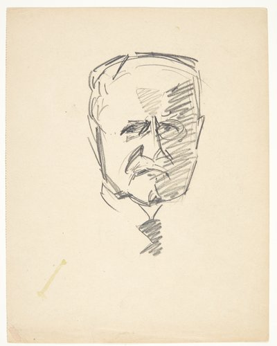 Estudo para um retrato de dr.med. Carl Lorentzen (1860-1932) de Edvard Weie