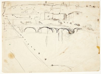 Vista de uma janela no Lungarno sobre o rio em direção a Santo Spirito e as colinas de San Miniato, Florença de Edvard Weie
