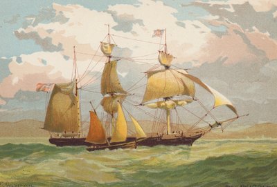 Homeward Bound, Taking in a Pilot (litografia a cores) de Edward (after) Duncan