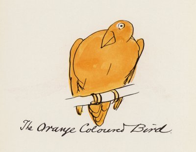 Edward Lear, The Bird Book: The Orange Colored Bird (lito colorido) de Edward (after) Lear