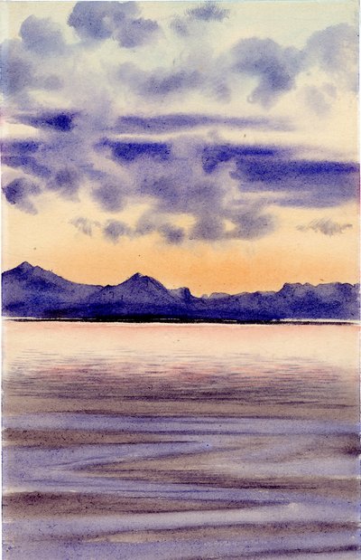 Mar calmo, 1901-04 (wc no papel) de Edward Adrian Wilson