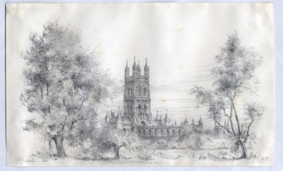 Catedral de Gloucester, 1900 de Edward Adrian Wilson