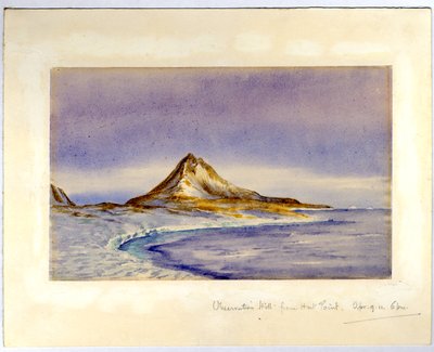 Colina de Observação de Hut Point, 1911 (wc no papel) de Edward Adrian Wilson