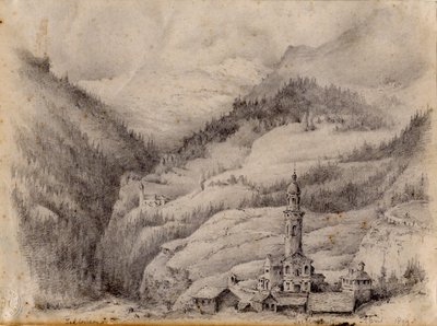 Tiefencastel, Suíça, 1899 de Edward Adrian Wilson
