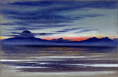 Vista de um trecho de mar, 1901-04 (wc no papel) de Edward Adrian Wilson