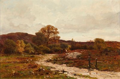 Moorland Landscape (óleo sobre tela) de Edward Arthur Walton