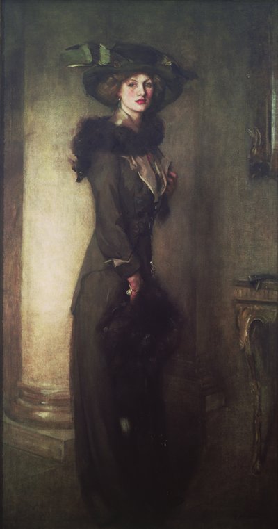 O chapéu do castor, c.1912 de Edward Arthur Walton