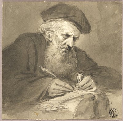 Escrita do académico barbudo de Edward Bird