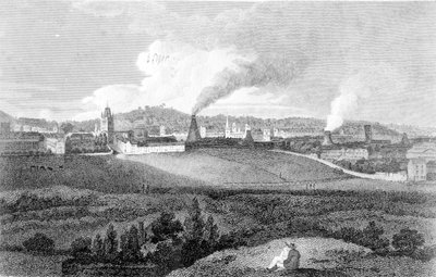 Vista de Bristol do monte da pilha, gravado por Heath, bar. por John Agg, 1809 de Edward Bird