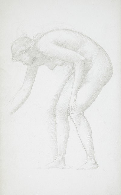 Nu feminino curvado de Edward Burne-Jones