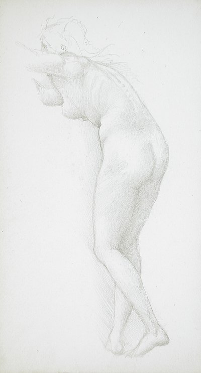 Nu feminino visto de costas de Edward Burne-Jones