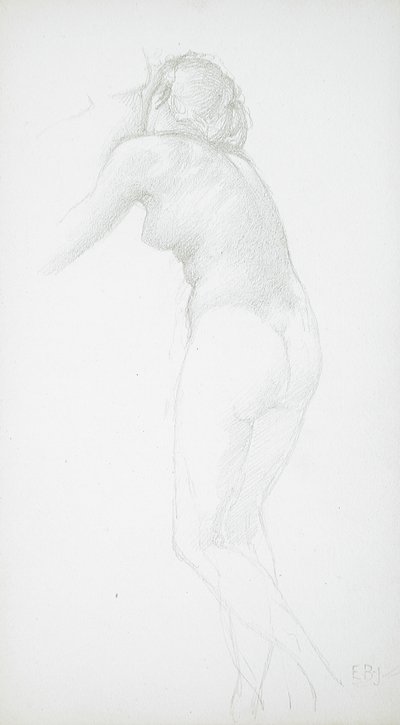 Nu feminino visto de costas de Edward Burne-Jones