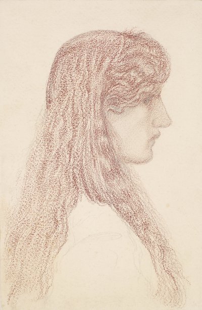 Maria Zambaco - Estudo de Perfil de Edward Burne-Jones