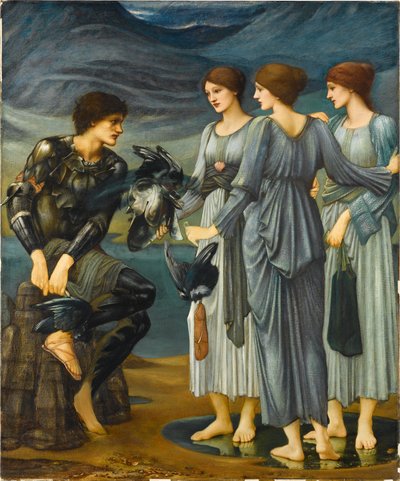Perseu e as ninfas do mar de Edward Burne-Jones