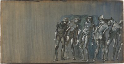 Fíneo e os seus cortesãos transformados em pedra de Edward Burne-Jones