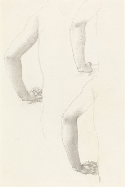 Estudos de um Braço e Mãos de Edward Burne-Jones